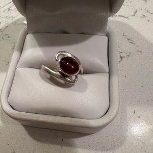 Sterling amethyst ring size 6